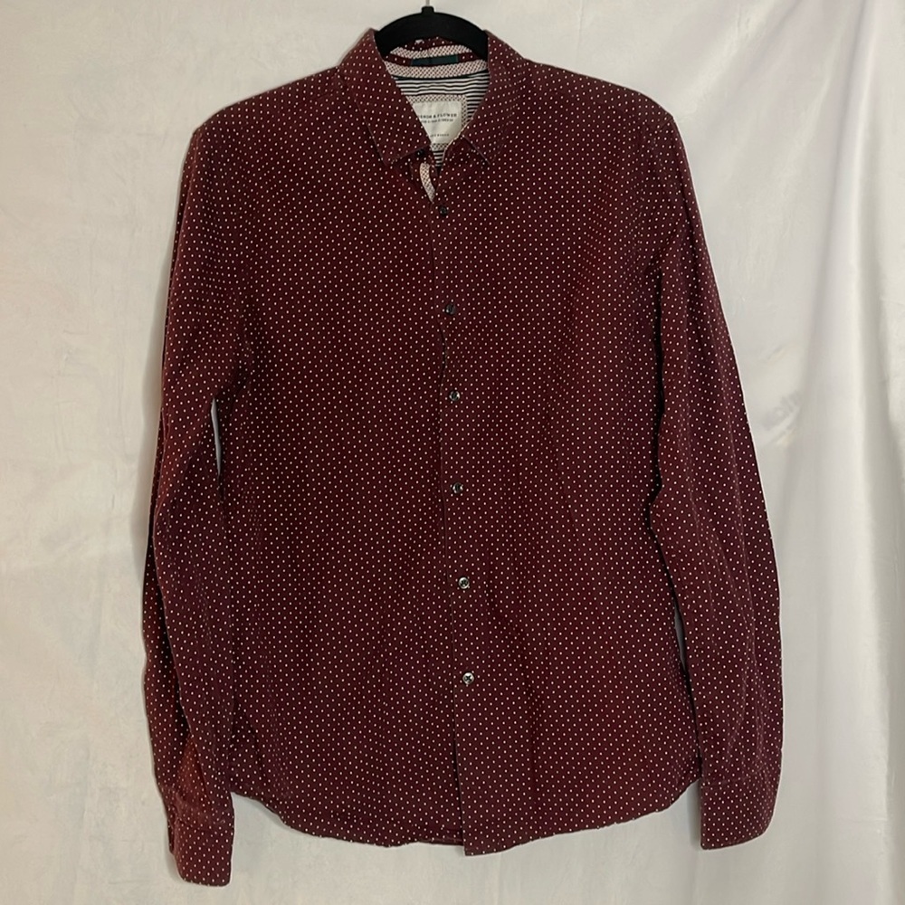 DENIM & FLOWER LONG SLEEVE BUTTON DOWN (S) - Picture 1 of 7